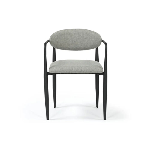 Liam Set of 2 Dark Grey Fabric Dining Chairs