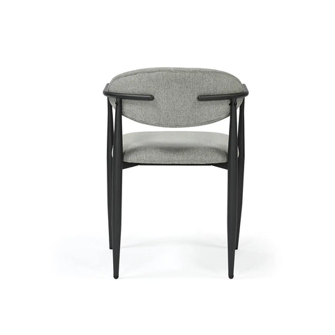Liam Set of 2 Dark Grey Fabric Dining Chairs