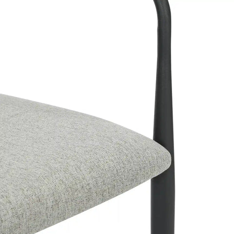 Liam Set of 2 Dark Grey Fabric Dining Chairs