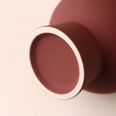 Pillar Matte Tortoiseshell Red Ceramic Vase