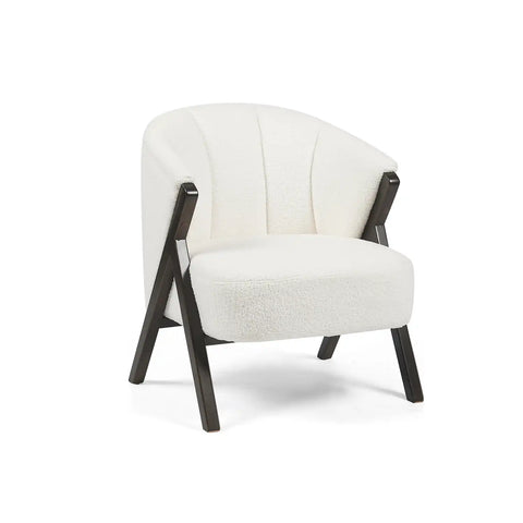 Nico White Sherpa Fleece Occasional Chair