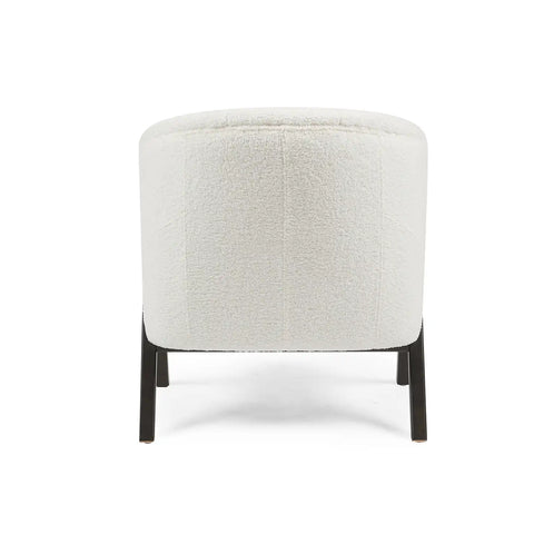 Nico White Sherpa Fleece Occasional Chair