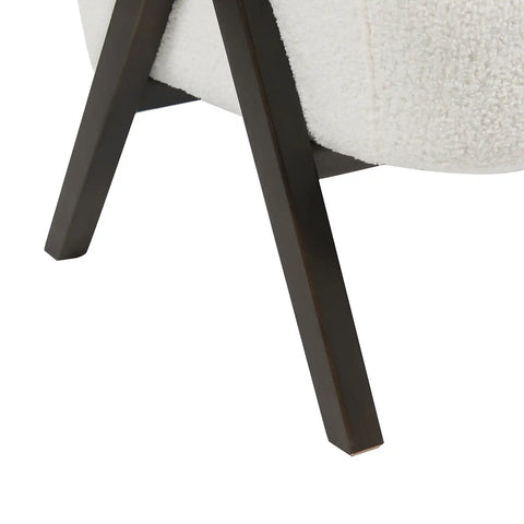 Nico White Sherpa Fleece Occasional Chair