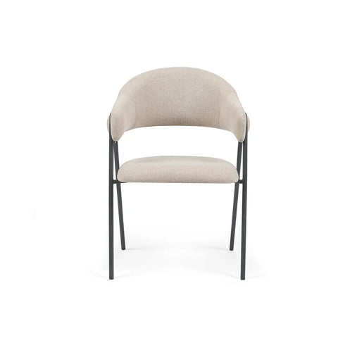 Noah Set of 2 Champagne Fabric Dining Chairs