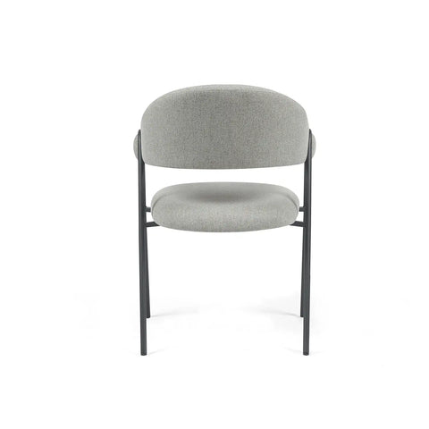 Noah Set of 2 Dark Grey Fabric Dining Chairs