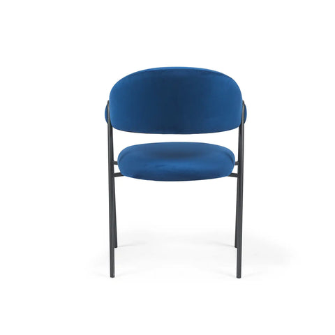 Noah Set of 2 Dark Navy Velvet Dining Chairs