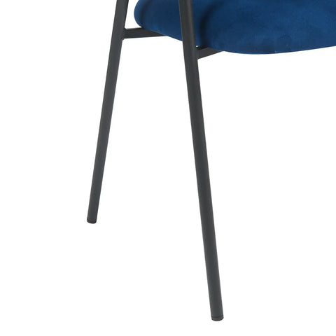 Noah Set of 2 Dark Navy Velvet Dining Chairs