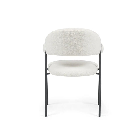 Noah Set of 2 White Sherpa Fleece Dining Chairs