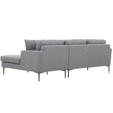 Orka Fabric Left Corner Sofa - Dark Grey