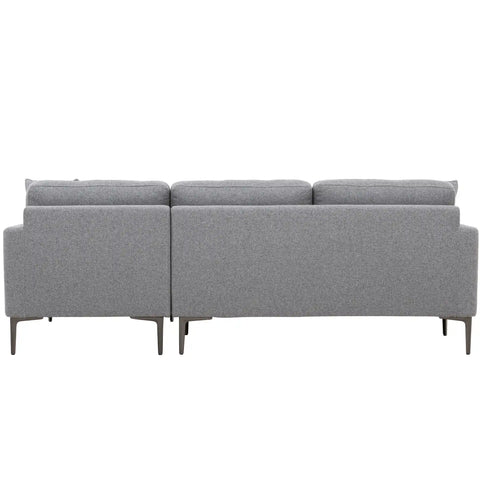 Orka Fabric Left Corner Sofa - Dark Grey
