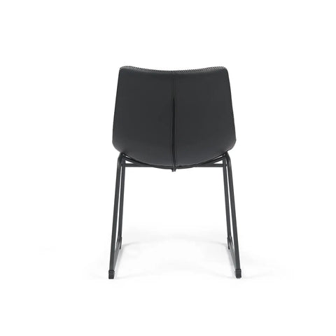 Ray Set of 4 Black PU Leather Dining Chairs