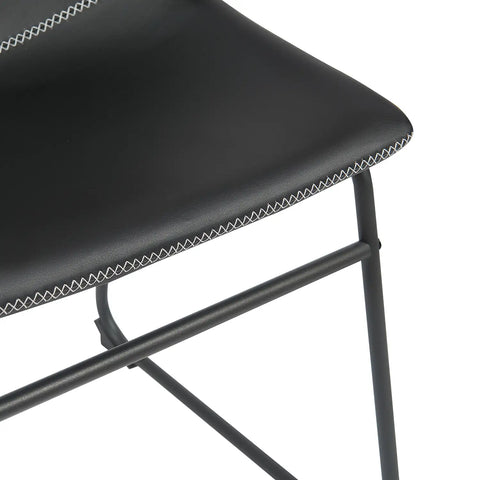 Ray Set of 4 Black PU Leather Dining Chairs