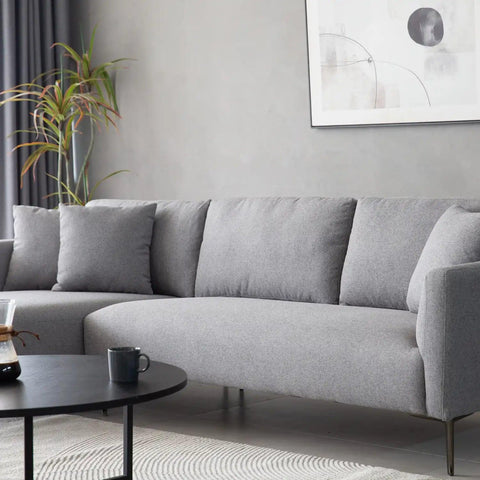 Barry Fabric Right Corner Sofa - Dark Grey