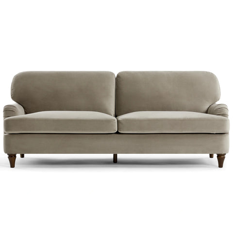 Sadie Velvet 3 Seater Sofa - Calm Grey