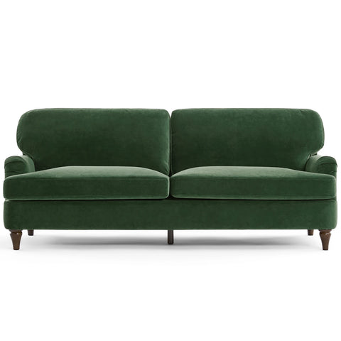 Sadie Velvet 3 Seater Sofa - Dark Green