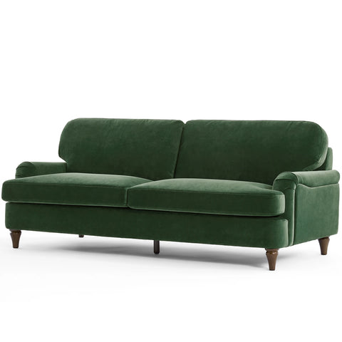 Sadie Velvet 3 Seater Sofa - Dark Green