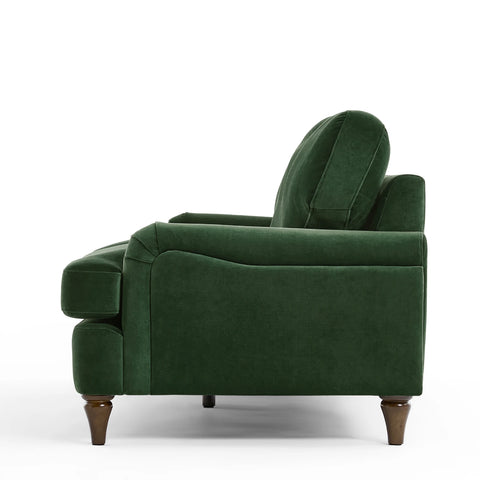 Sadie Velvet 3 Seater Sofa - Dark Green