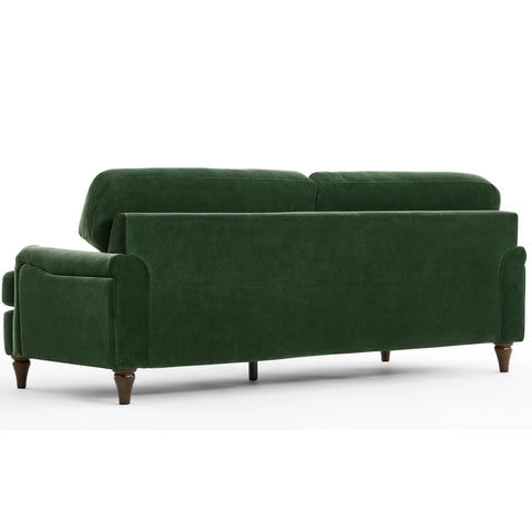 Sadie Velvet 3 Seater Sofa - Dark Green