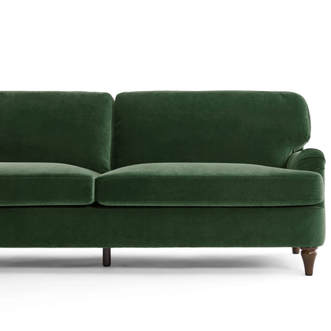 Sadie Velvet 3 Seater Sofa - Dark Green