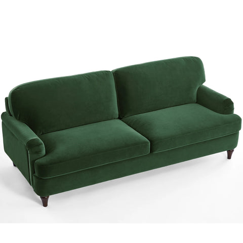 Sadie Velvet 3 Seater Sofa - Dark Green