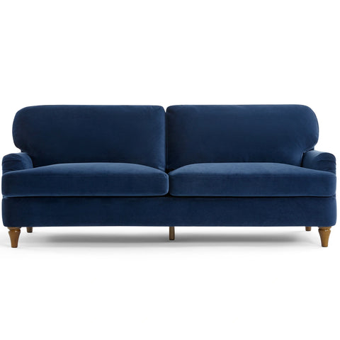 Sadie Velvet 3 Seater Sofa - Navy Blue