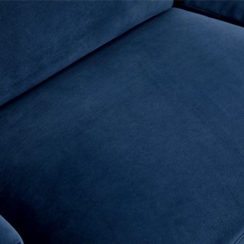 Sadie Velvet 3 Seater Sofa - Navy Blue