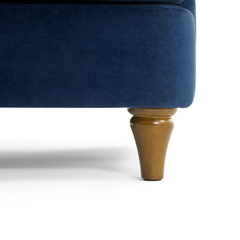 Sadie Velvet 3 Seater Sofa - Navy Blue