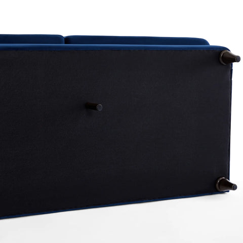 Sadie Velvet 3 Seater Sofa - Navy Blue
