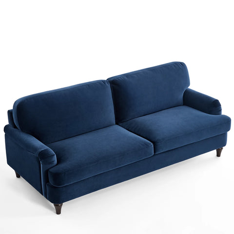 Sadie Velvet 3 Seater Sofa - Navy Blue