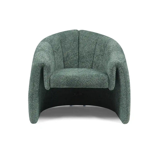 Taylor Dark Green Textured Fabric Occasional Chair