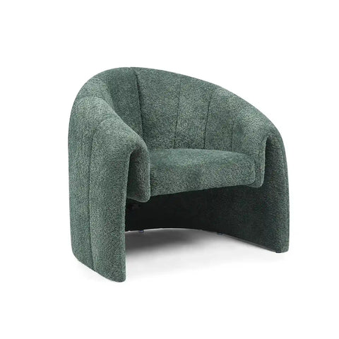 Taylor Dark Green Textured Fabric Occasional Chair
