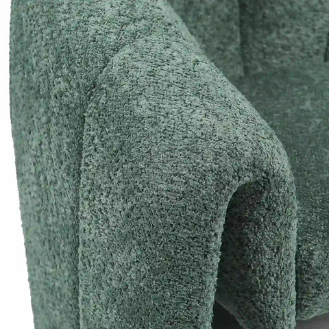 Taylor Dark Green Textured Fabric Occasional Chair