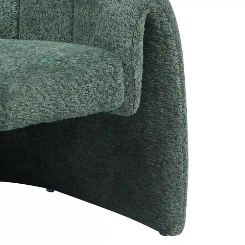 Taylor Dark Green Textured Fabric Occasional Chair