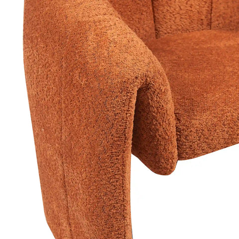 Taylor Orange Textured Fabric Occasional Chair
