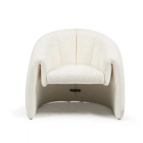 Taylor White Textured Fabric Occasional Chair