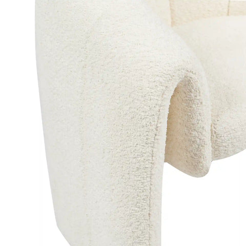 Taylor White Textured Fabric Occasional Chair