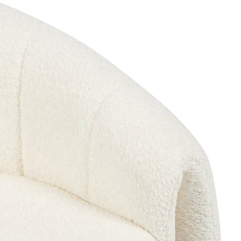 Taylor White Textured Fabric Occasional Chair