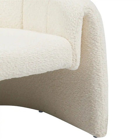 Taylor White Textured Fabric Occasional Chair