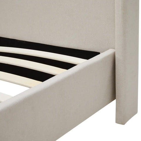 Leonie Beige Kingsize Upholstered Bed
