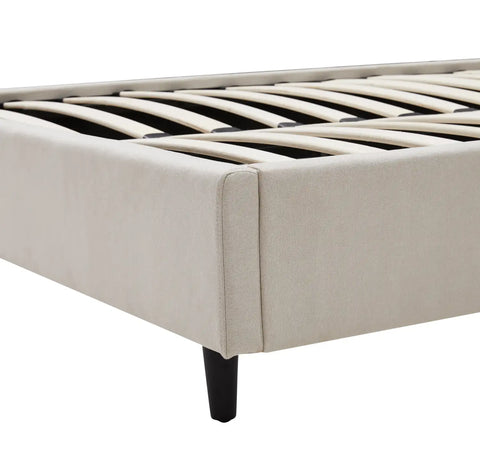 Leonie Beige Kingsize Upholstered Bed