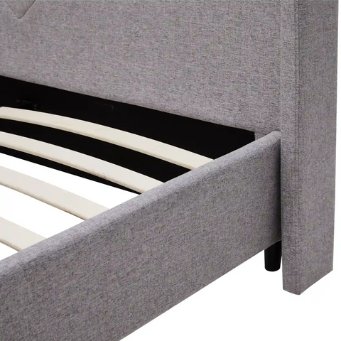 Leonie Grey Kingsize Upholstered Bed