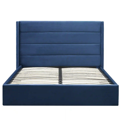 Madi Navy Double Upholstered Bed