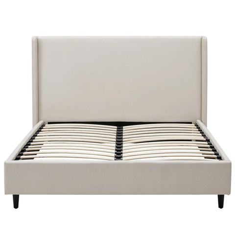 Freya Beige Kingsize Upholstered Bed