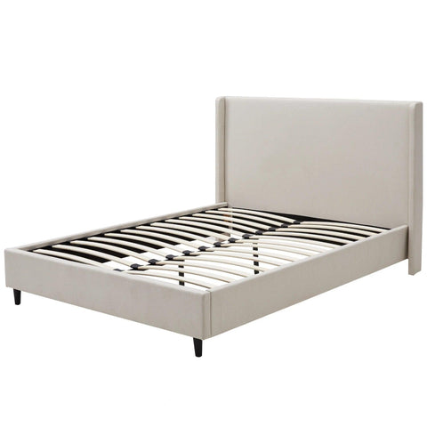 Freya Beige Kingsize Upholstered Bed