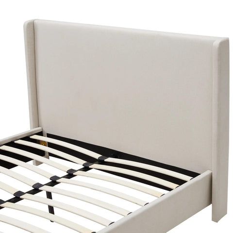 Freya Beige Doublesize Upholstered Bed