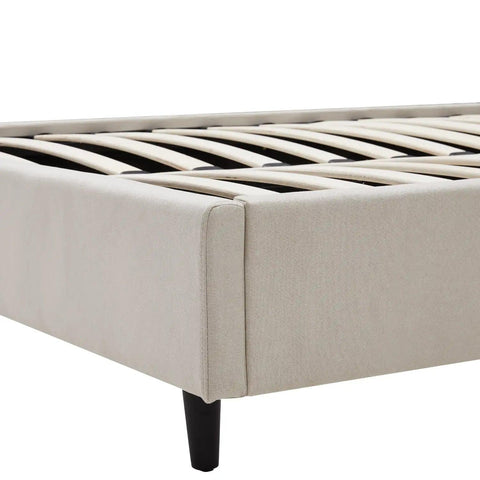Freya Beige Kingsize Upholstered Bed