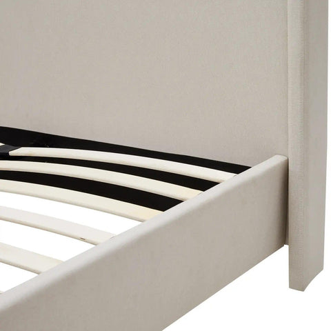 Freya Beige Kingsize Upholstered Bed
