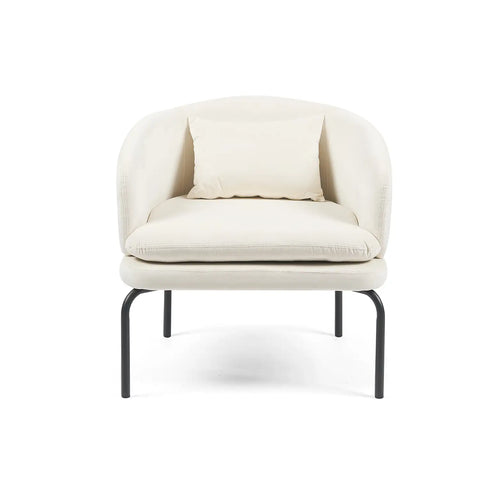 Vivien Beige Velvet Occasional Chair