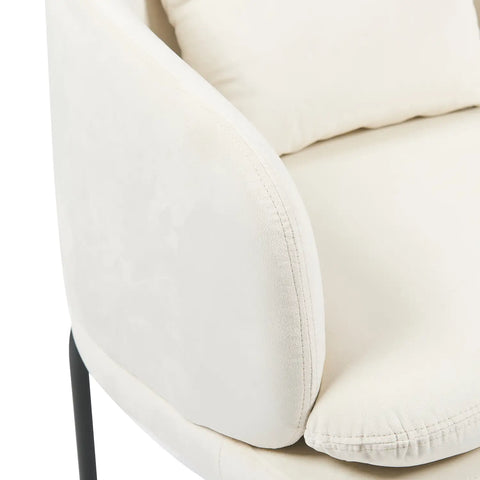 Vivien Beige Velvet Occasional Chair