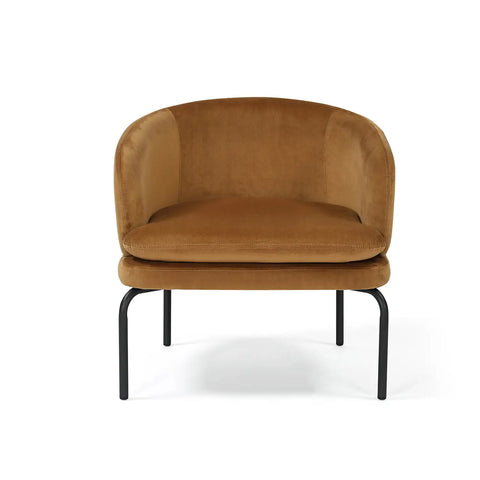 Vivien Caramel Velvet Occasional Chair